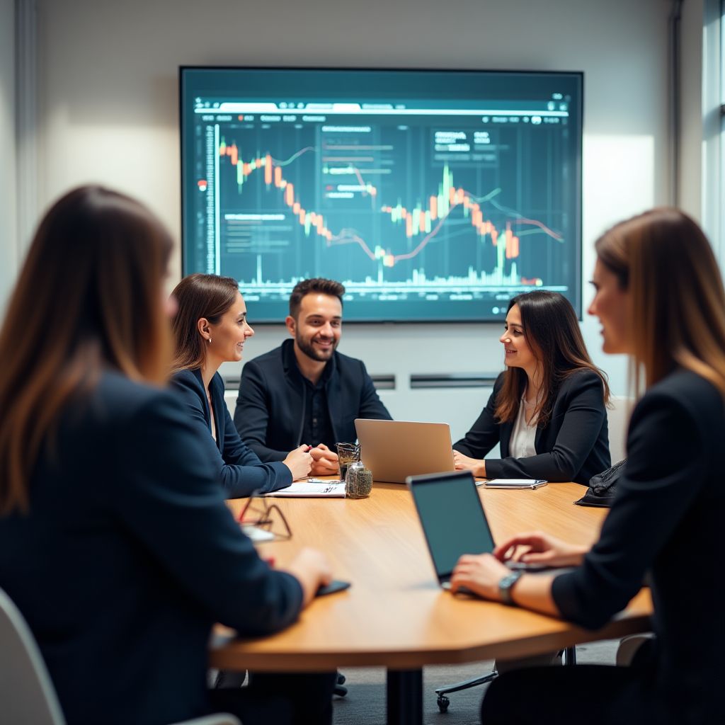Equipo de FondoSeguroAR reunido en oficina moderna
